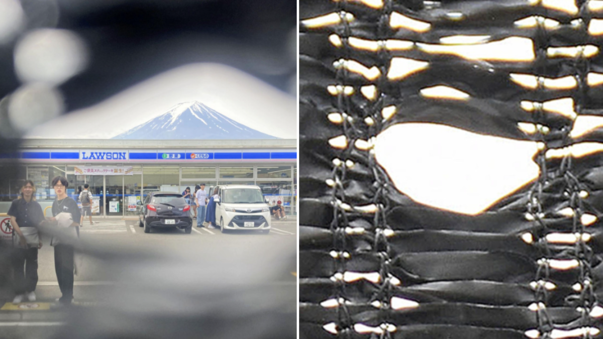Mount Fuji barrier found with poked holes a week after installation