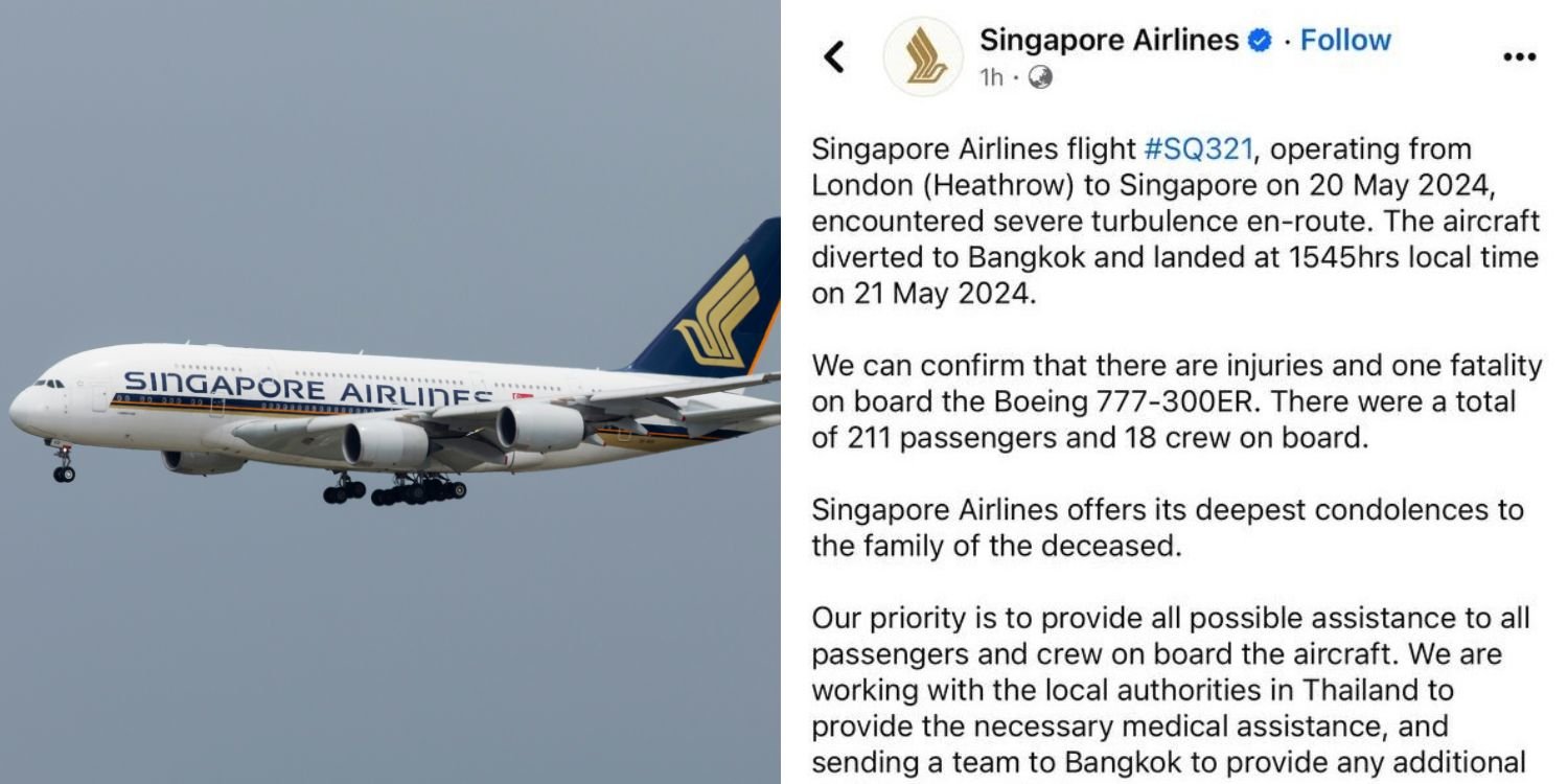 2 passengers dead after severe turbulence strikes S'pore-bound SIA plane from London