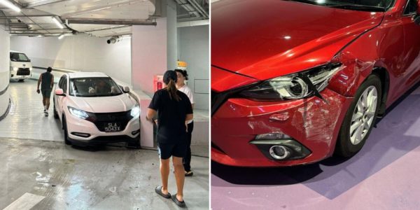 Funan Mall Carpark Slippery