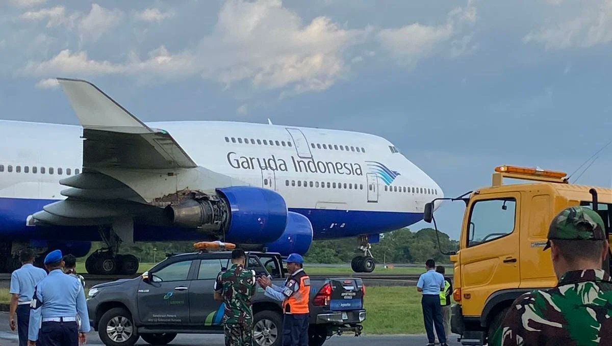 Garuda Indonesia engine fire 2