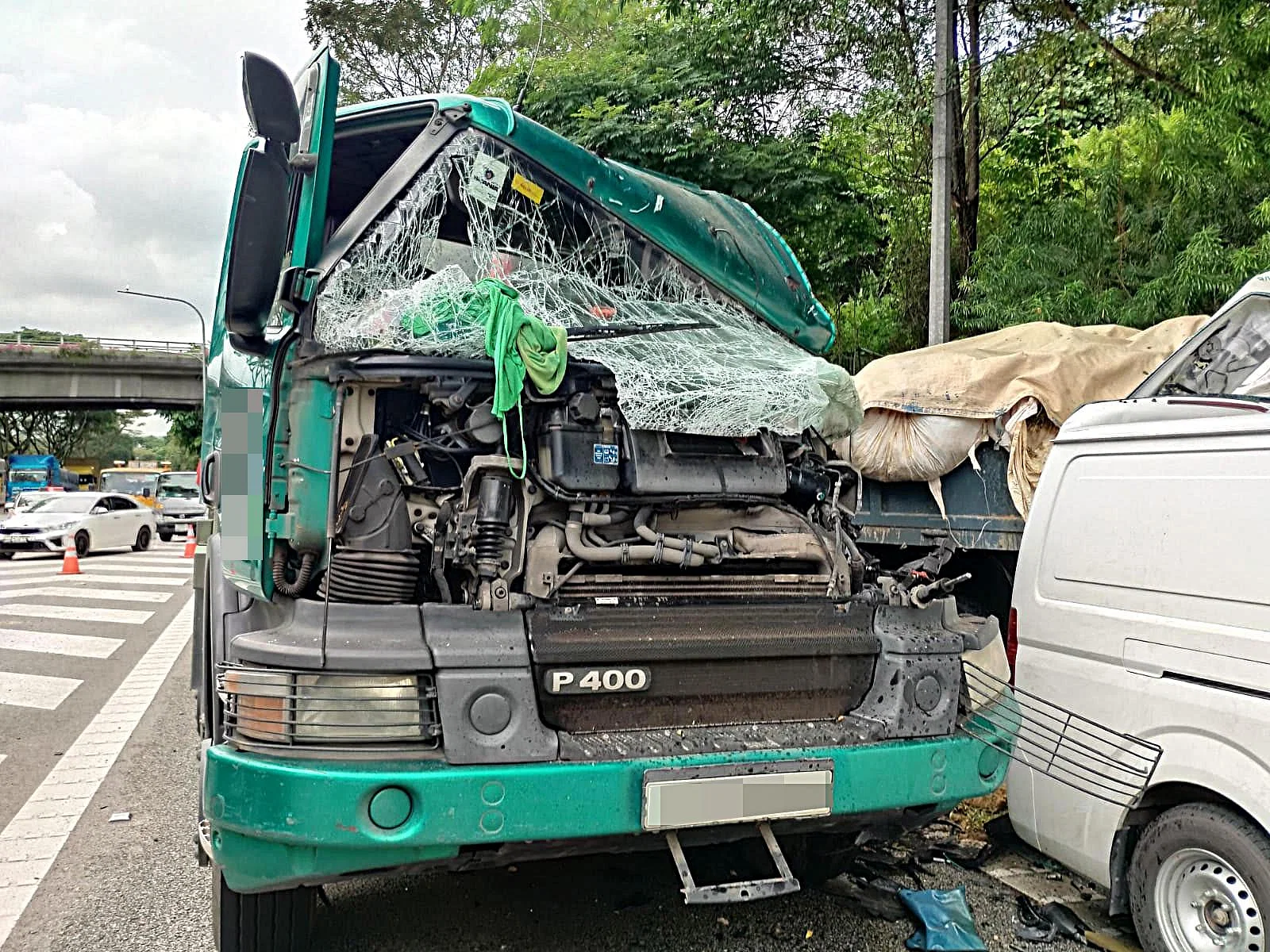 Lorry Crash Bukit Timah Expressway