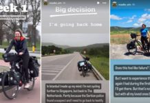 Woman stops cycling from Netherlands to S'pore after suffering 'incident' during solo cycling trip