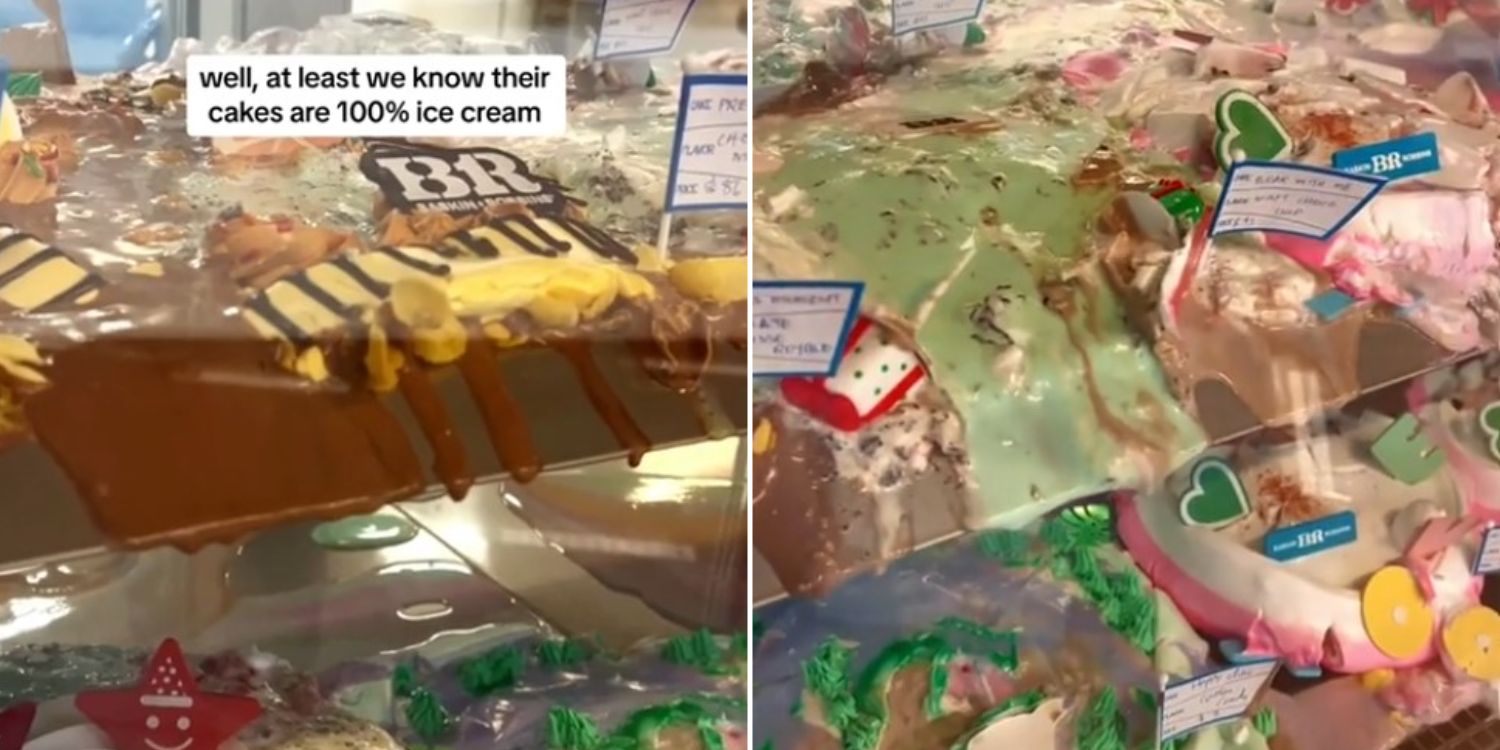 Melted ice cream cakes spotted at NEX ice cream parlour, Redditors find it relatable