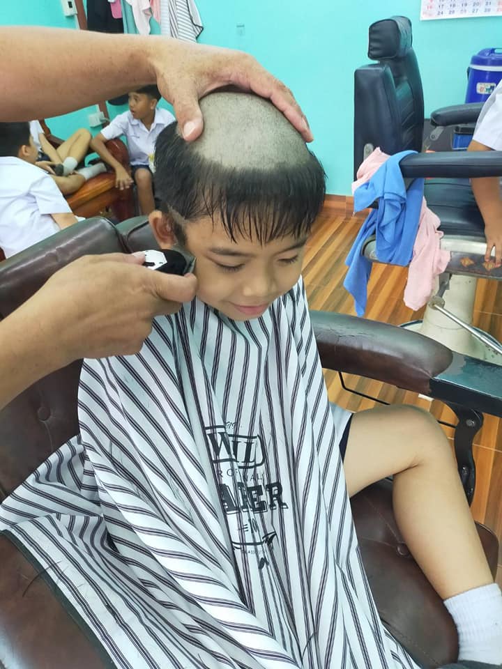 Boys Catholic monk haircut Thailand 3