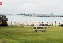 Oil spill: NEA East Coast Park beach clean-up