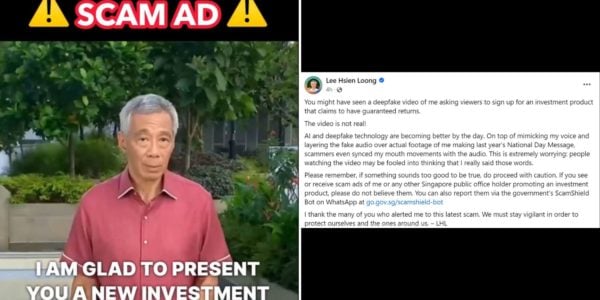 Lee Hsien Loong deepfake ai investment scam