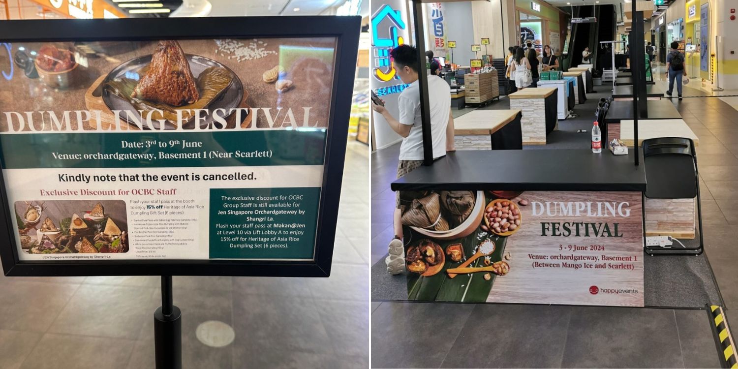 Orchard Gateway Dumpling Festival cancelled as it had no permit, SFA probing food poisoning reports