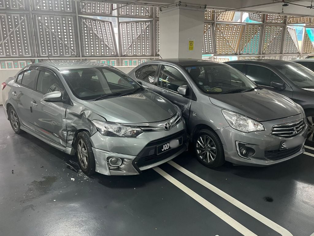 Singaporean car accident in JB hotel carpark