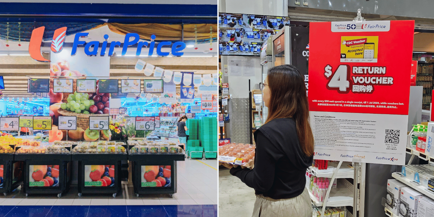 FairPrice Group offers S$4 return vouchers for every S$50 CDC spend till 1 July 2024