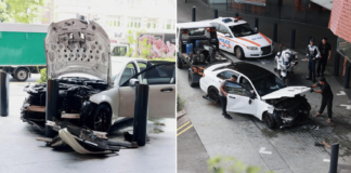 Mercedes crashes into bollard at Funan taxi stand, 31-year-old man arrested for drink driving