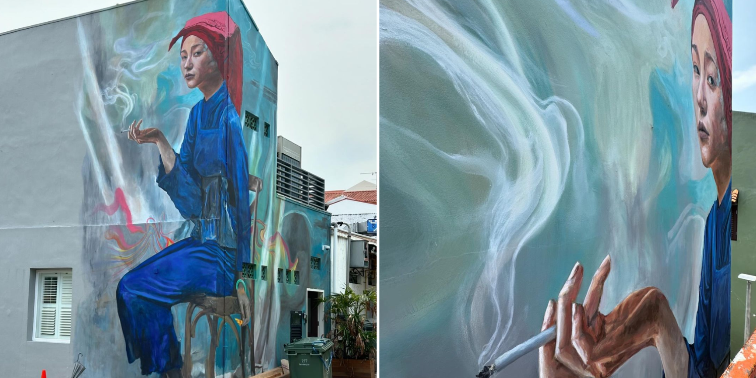 Netizens get creative after URA requests removal of cigarette in mural of smoking samsui woman