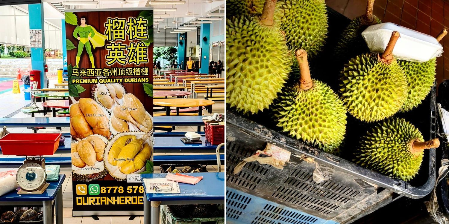 Durian seller sets up stall at primary school in Ang Mo Kio, 400kg sold out in 2 hours