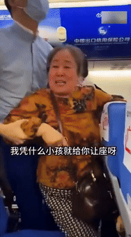 Elderly woman causes scene on plane 1
