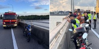 Man jumps second link bridge