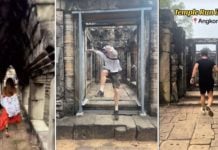 temple run re-enactment in angkor wat cambodia