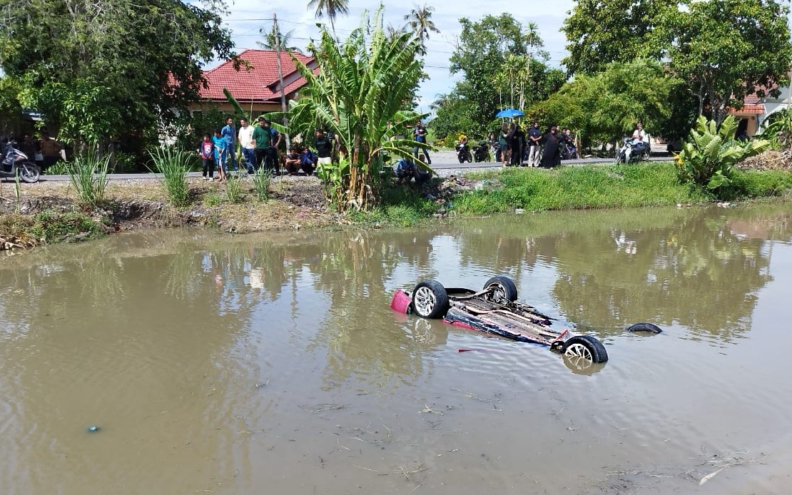 car plunges river