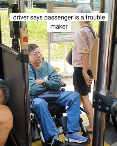 dispute between wheelchair bound passenger & bus captain
