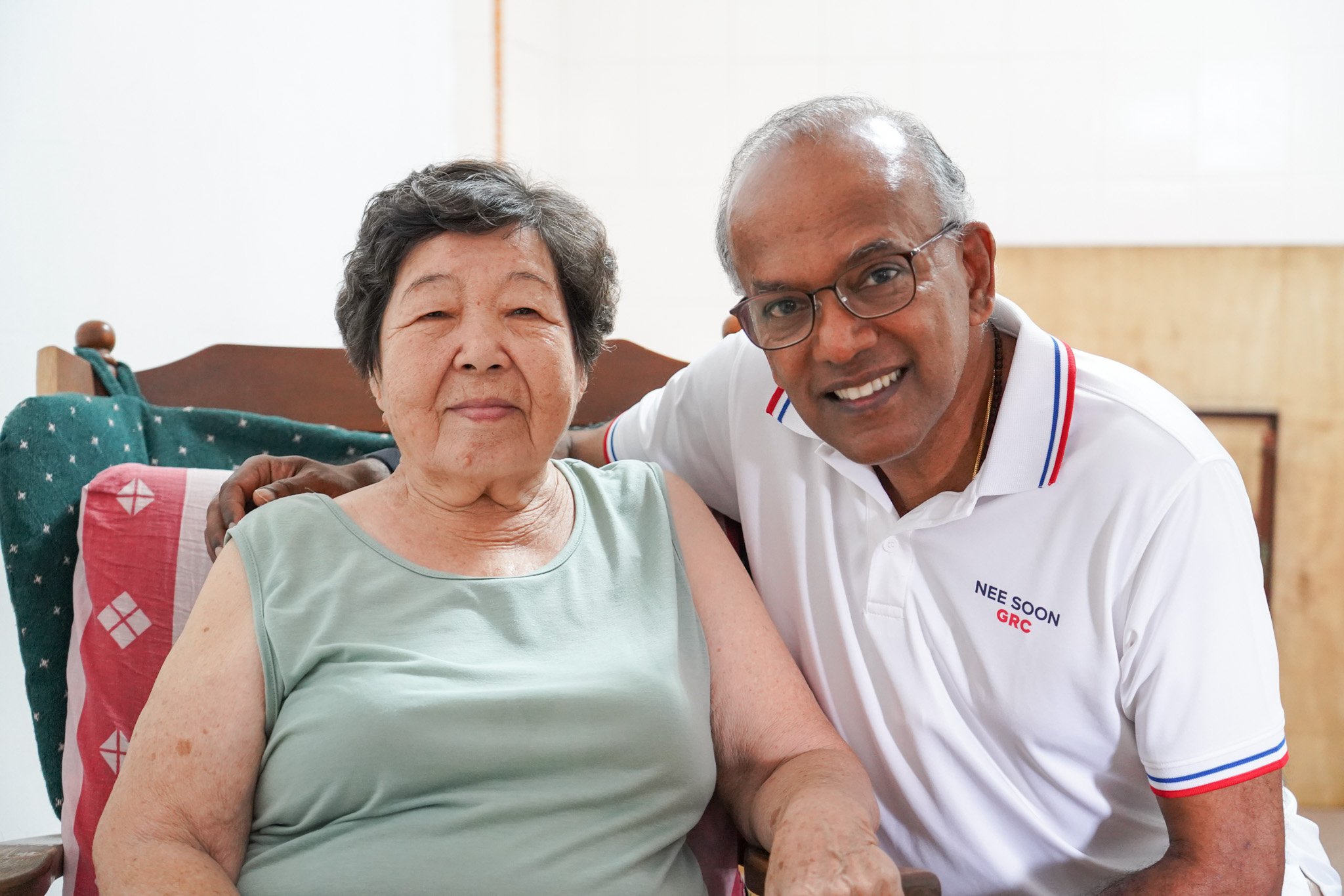 shanmugam visits 83 year old woman