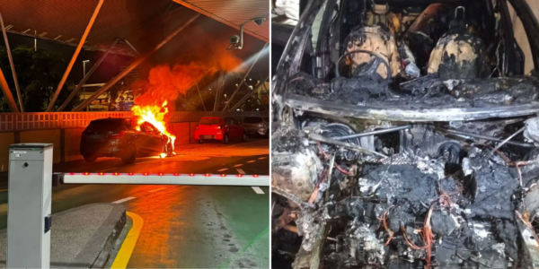 singapore registered car fire 2