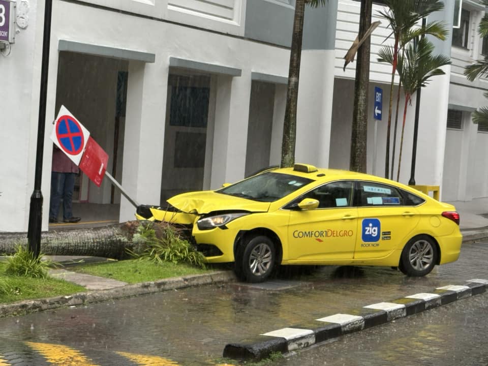 taxi accident choa chu kang crescent