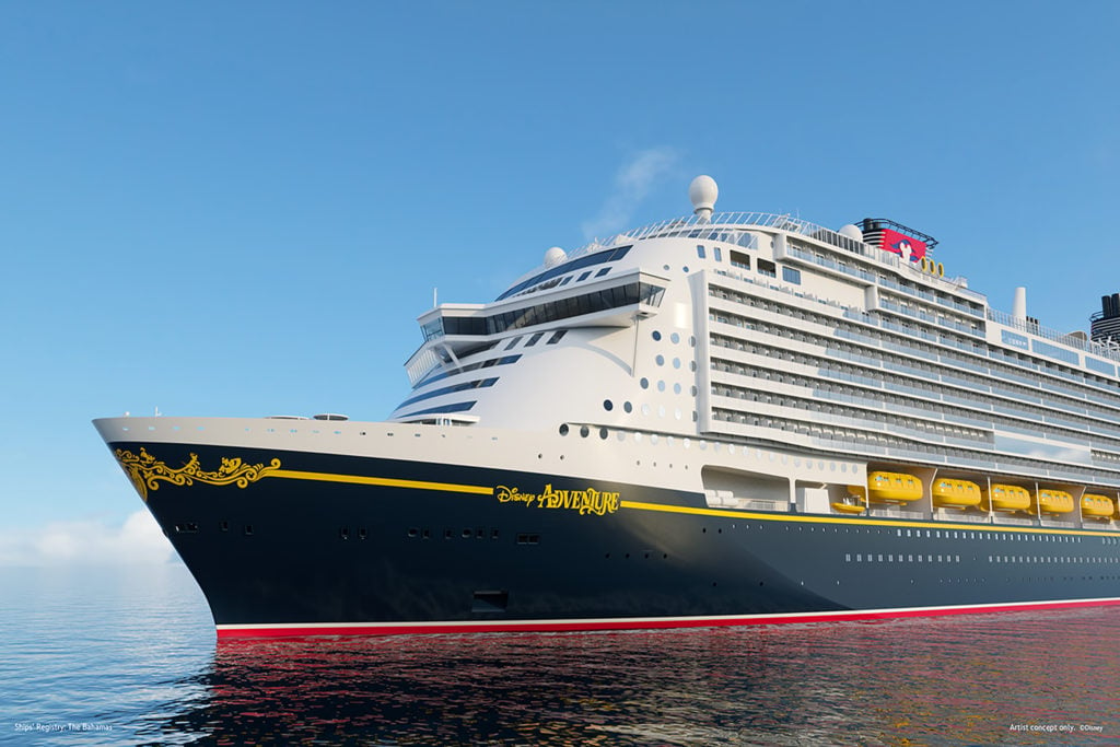 Rendering of the Disney Adventure Ship