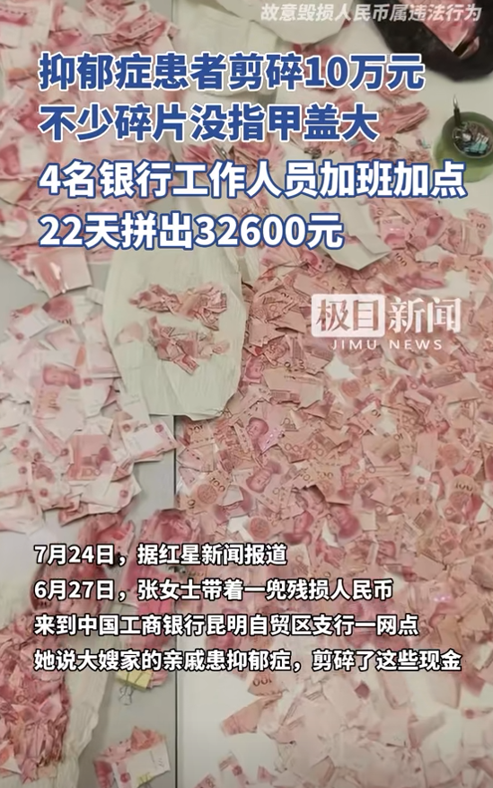 china bank shredded banknotes