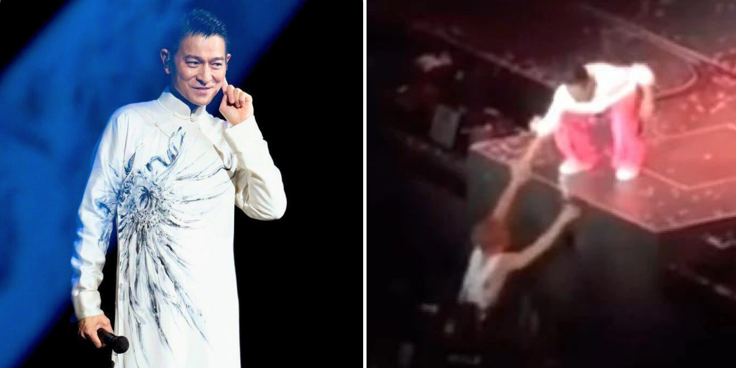 andy lau pauses concert