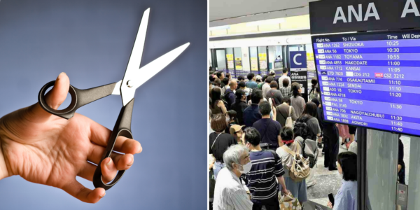 missing scissors led to hokkaido airport delay