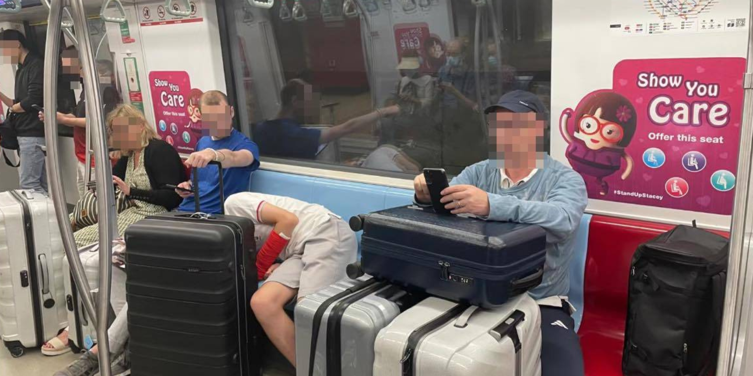 Netizen complains about group taking up multiple seats on MRT, Internet slams overreaction