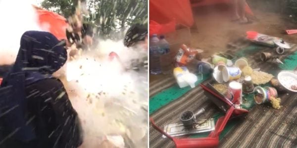 Portable gas stove explodes