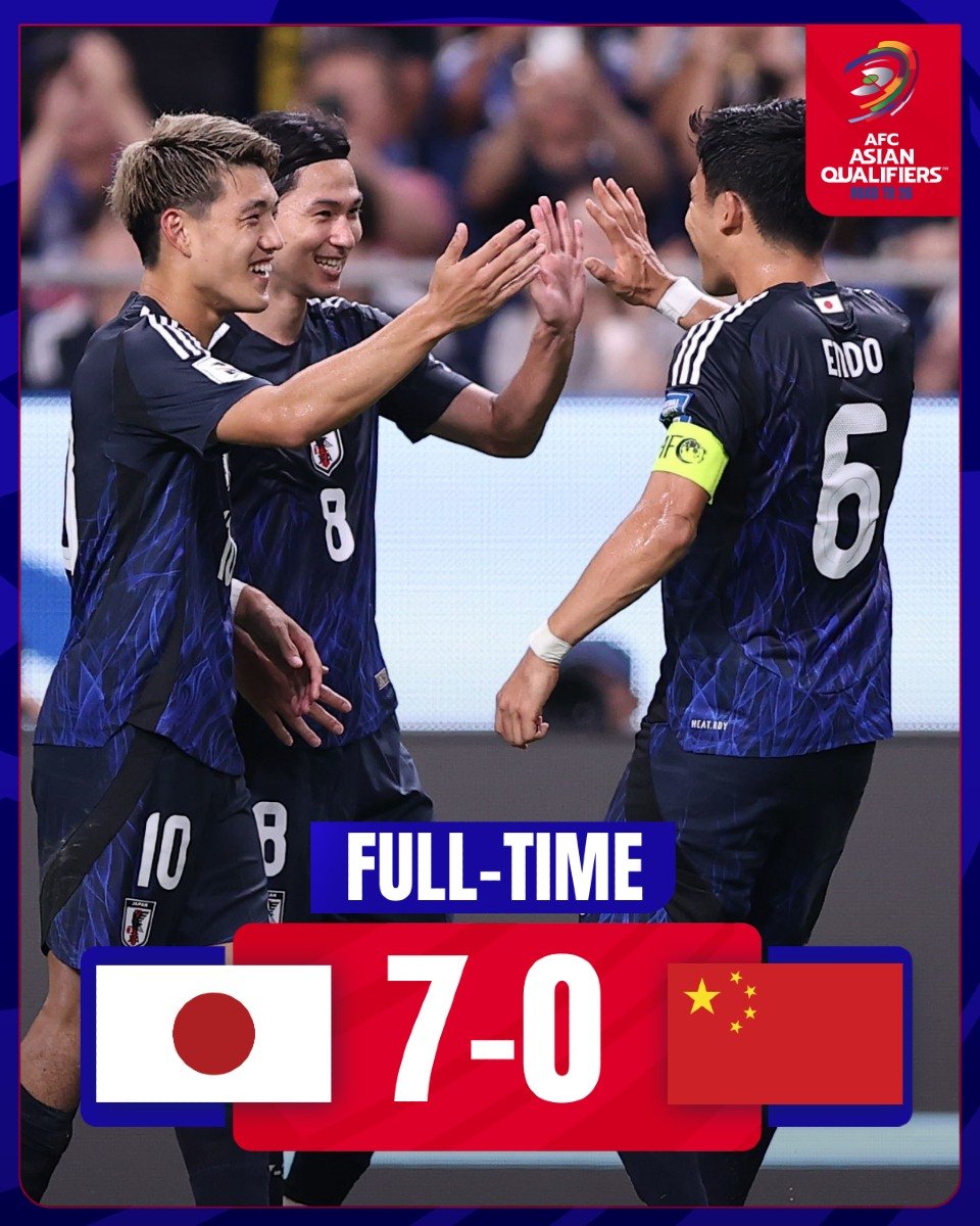 Japan 7-0 China 