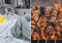 chinese student goes to ICU after barbecue