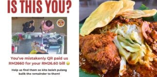 customer overpaid nasi lemak