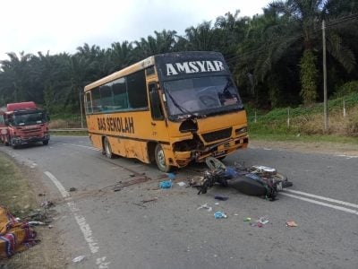 motorcyclist school bus drugs