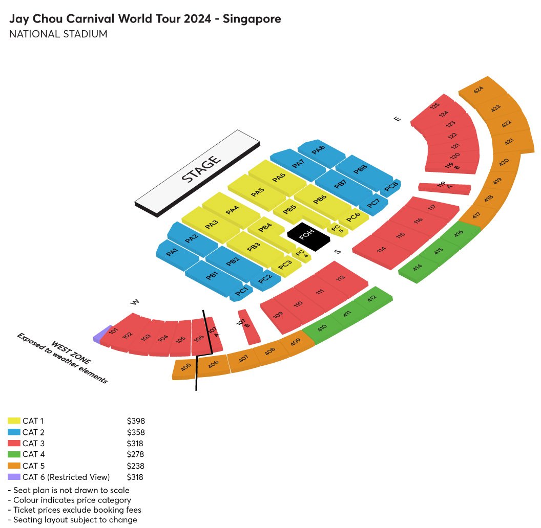 jay chou tickets seating plan 