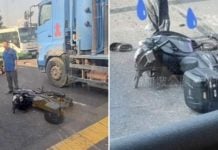 motorcyclist collision lorry