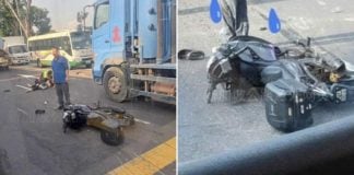 motorcyclist collision lorry