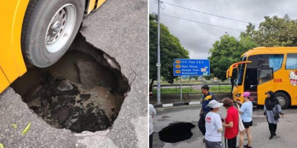 school bus sinkhole