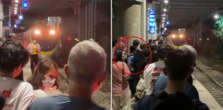 student falls train tracks