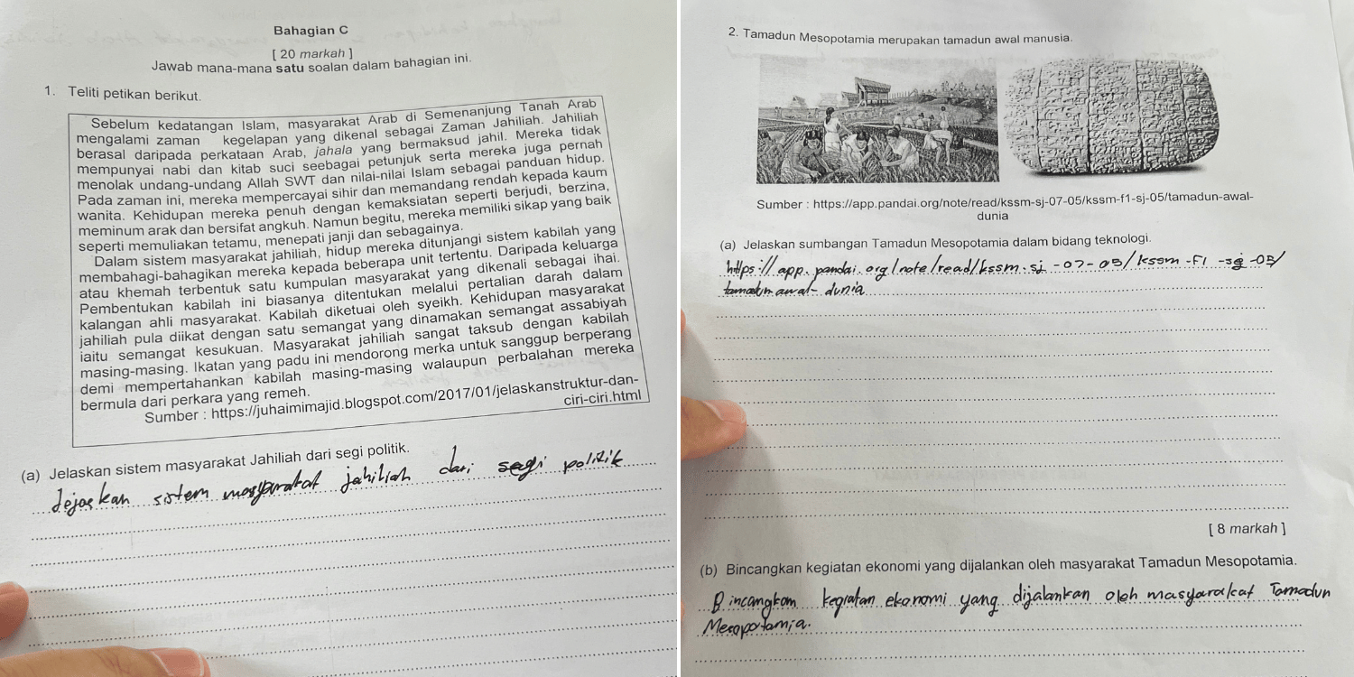 'We are dying mentally': Teacher in M'sia frustrated by student copying exam questions & passing them off as answers