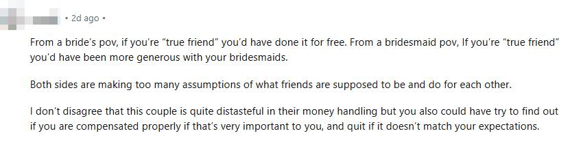  bridesmaid woes comment