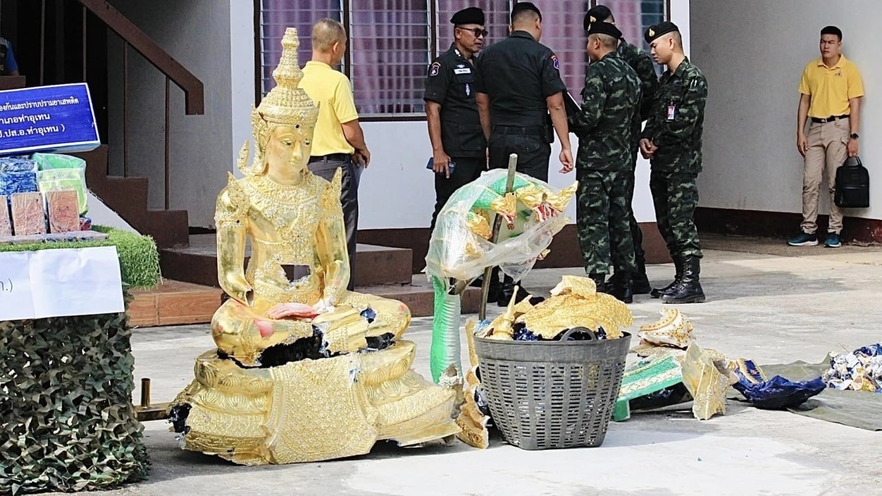 heroin hidden buddha statues smuggling