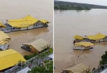 houseboat restaurant swept away