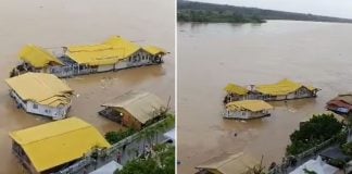 houseboat restaurant swept away