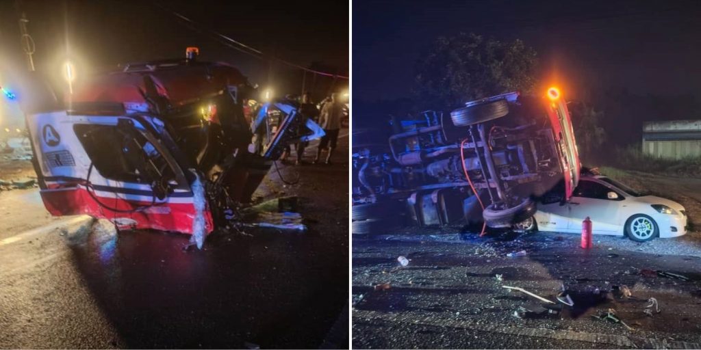 Driver of cement lorry dies after crashing into another truck in M'sia ...