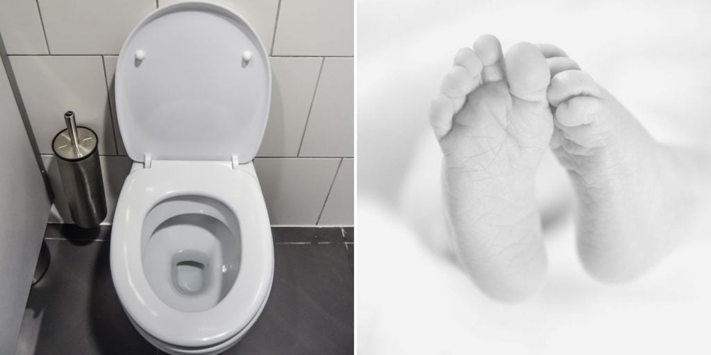 Taiwan girl gave birth in toilet