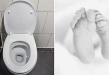 Taiwan girl gave birth in toilet