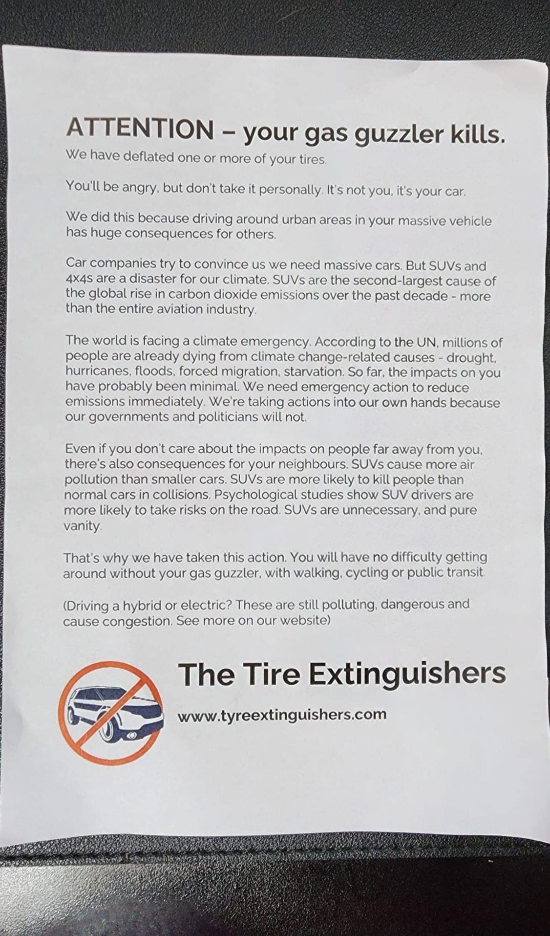 tyre slasher woodlands flyer