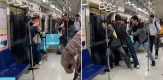 woman slashes student mrt