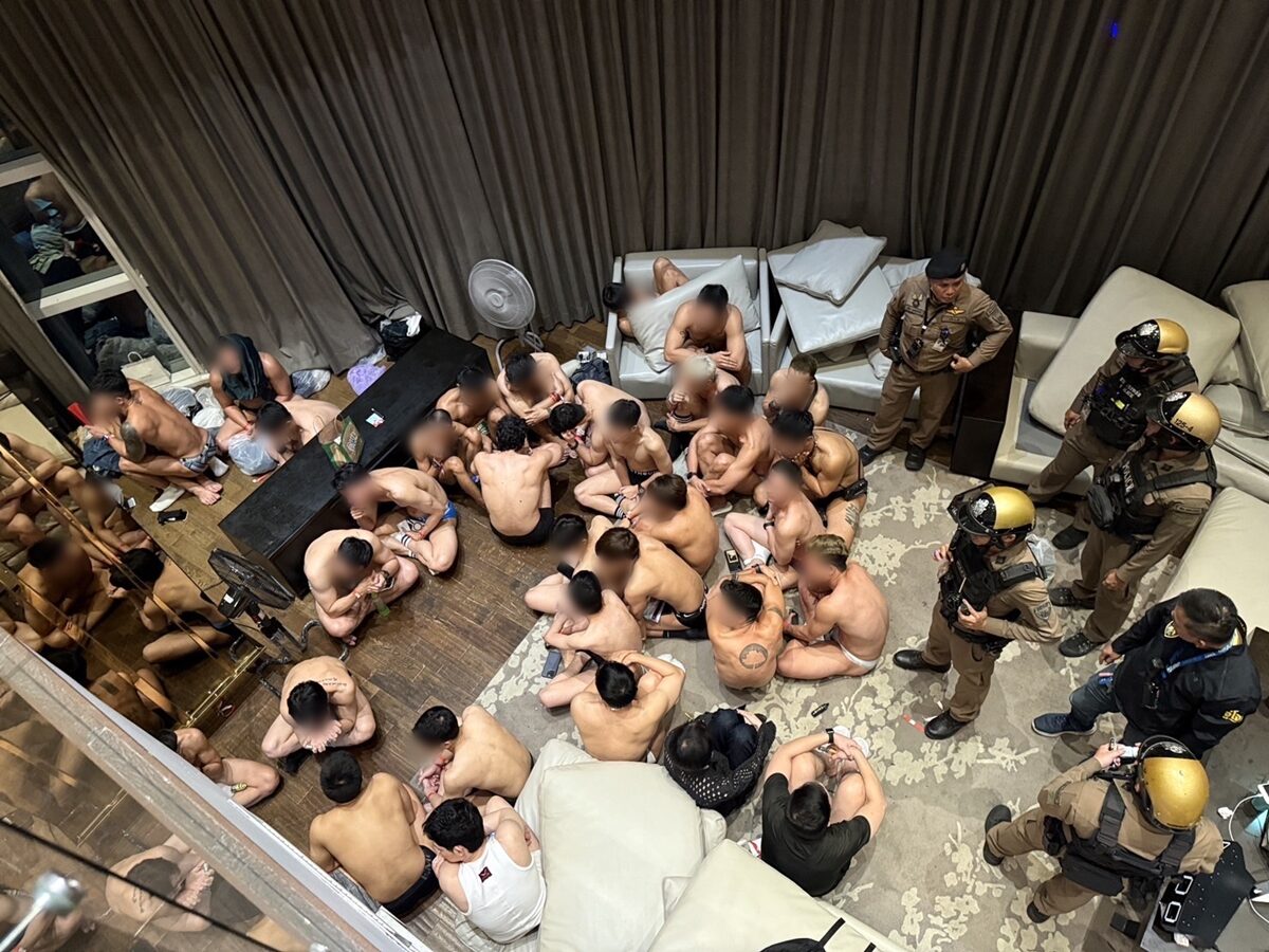 120 men underwear party raid